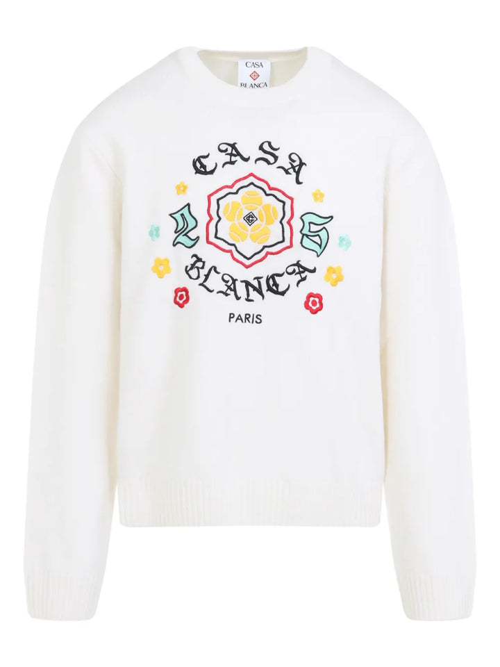 Casablanca SWEATER - White | 2daefacdfa7d5f9af3fd0ef88a87808ffa8dc3db