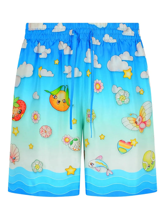 Kawaii Silk Bermuda Shorts