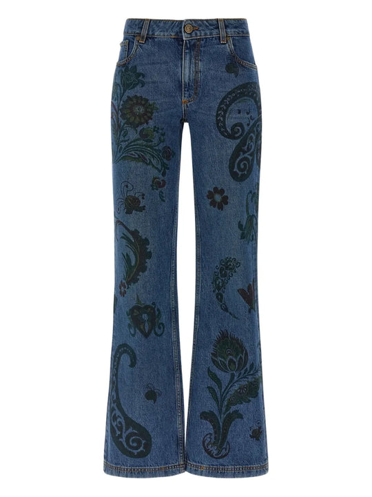 Paisley Print Jeans