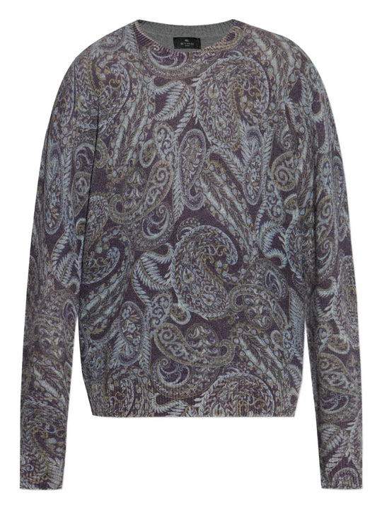 Paisley Print Sweater