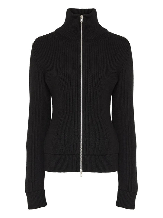 Ribbed Cardigan With Zip