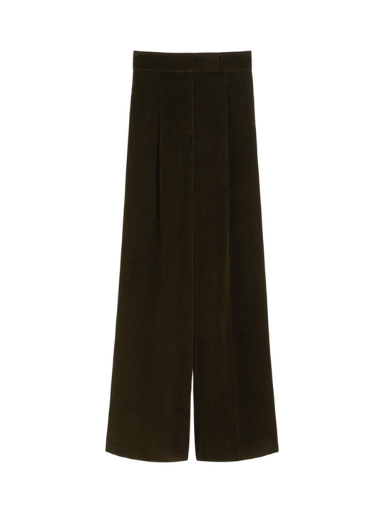 Wide-Leg Velvet Trousers