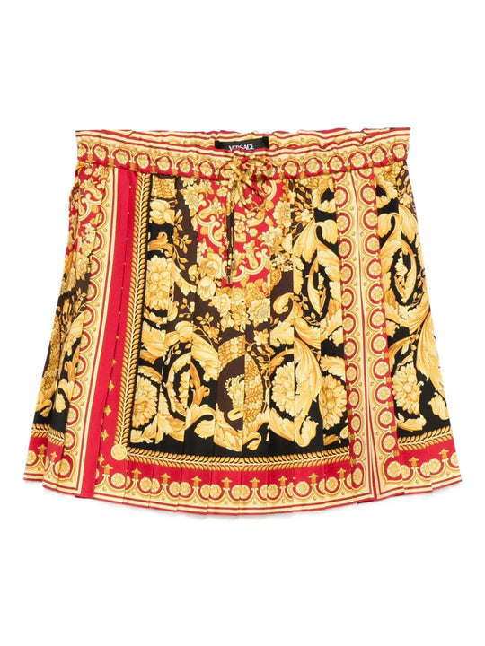 Baroque Print Mini Skirt