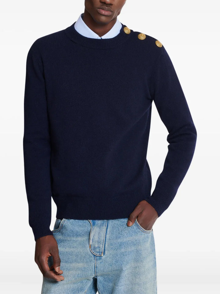 Balmain SWEATER - Blue | 47c2ca6e849b52cfefb99098fdf5444e02e9ae6a