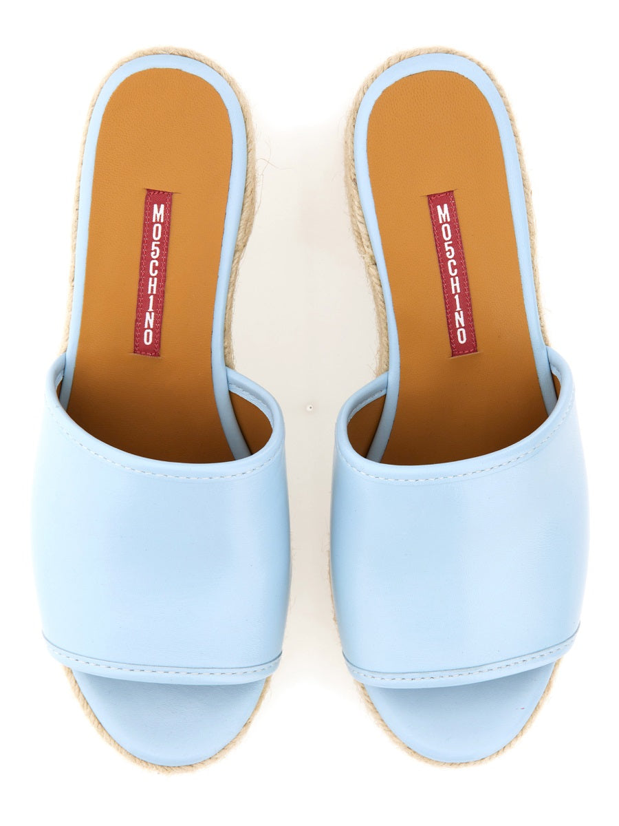 Moschino Jeans Sandals - White, Light Blue | Wanan Luxury