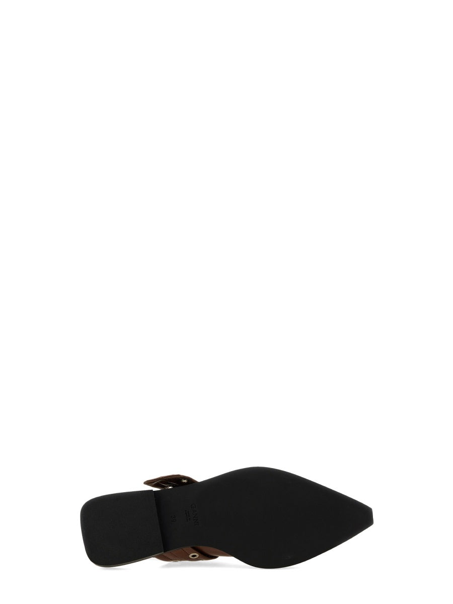 Ganni Flat Shoes - Brown | Wanan Luxury