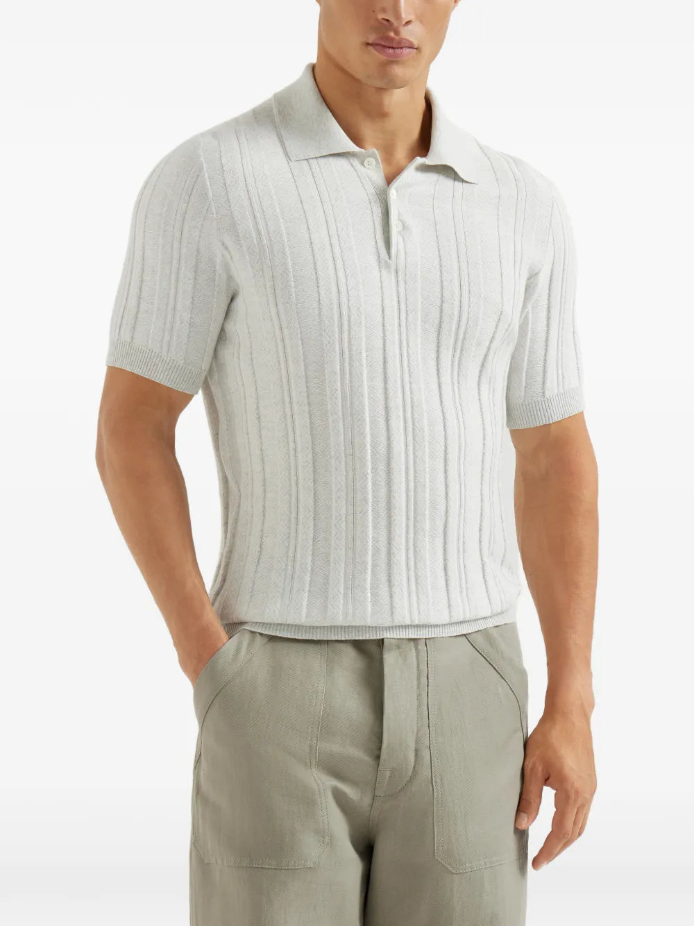 Brunello Cucinelli Polo - Nude & Neutrals | 05a5379b3a43feeed7a0855a2d84cd54d0a92cfb