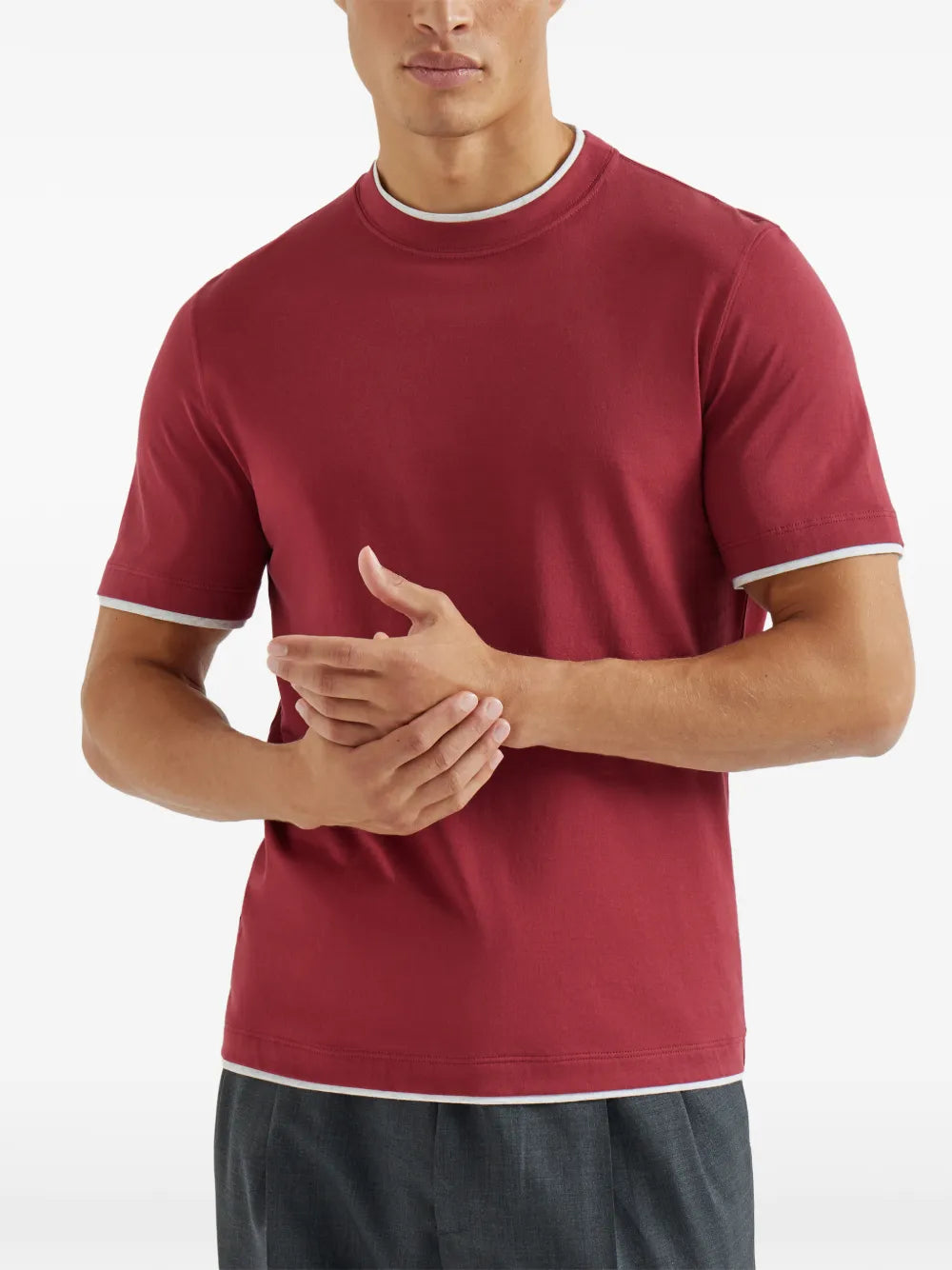 Brunello Cucinelli T-shirts - Red | f3e6fc24e2d38ebbe2a174bb96286d5c16cbdc72