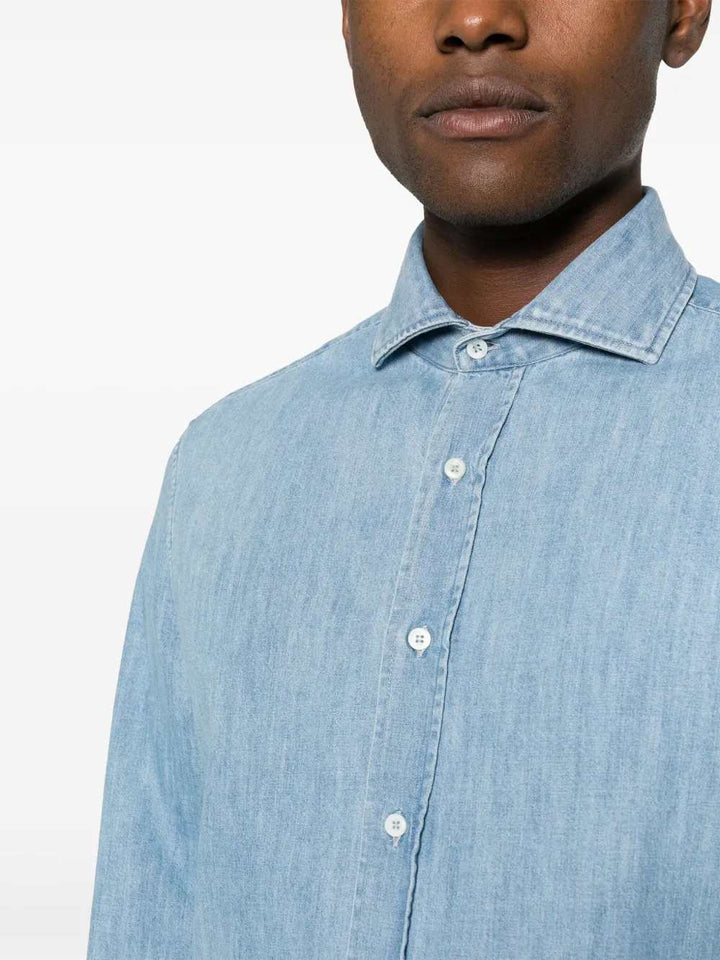 Brunello Cucinelli SHIRT - Blue | 2b0d62097718de4d5f91714af17bd0942078976a