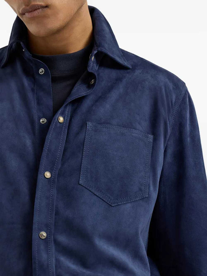 Brunello Cucinelli SHIRT - Blue | 6de32b54d118aafed9cede3b7efa424cecdfebdf