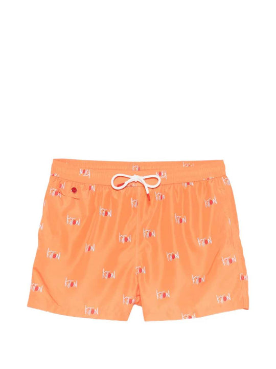 Swim Trunks With Drawstring And Logo