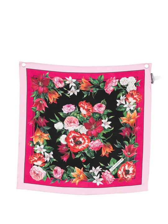 Floral Print Square Scarf