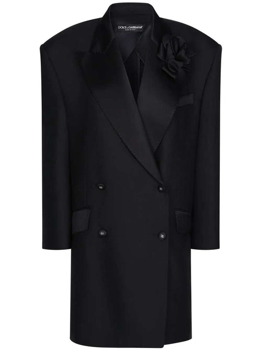 Blazer With Floral Appliqué