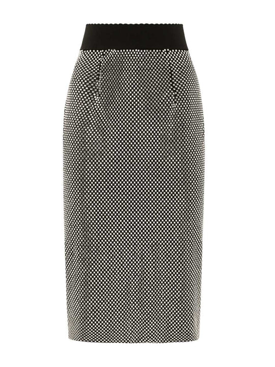 Crystal Mesh Pencil Skirt: