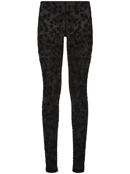 Kim Dolce & Gabbana Embroidered Leggings