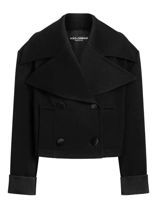 Double-Breasted Cropped Jacket