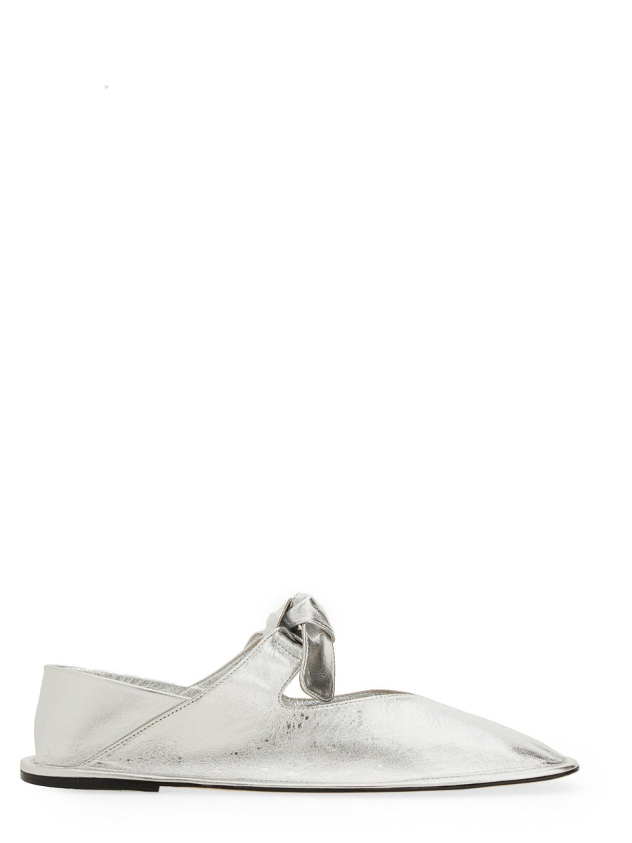 Hereu Flat Shoes - Silver | Wanan Luxury