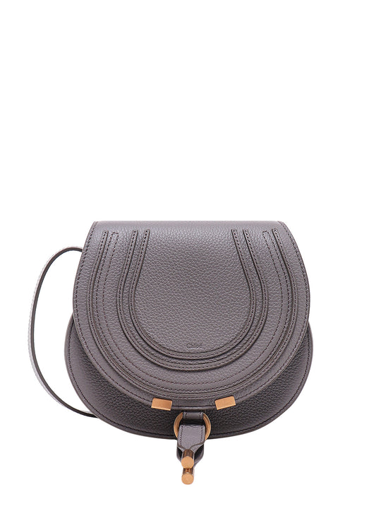 Marcie Small Leather Shoulder Bag With Logo Engraving