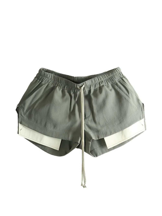 Drawstring Paneled Shorts