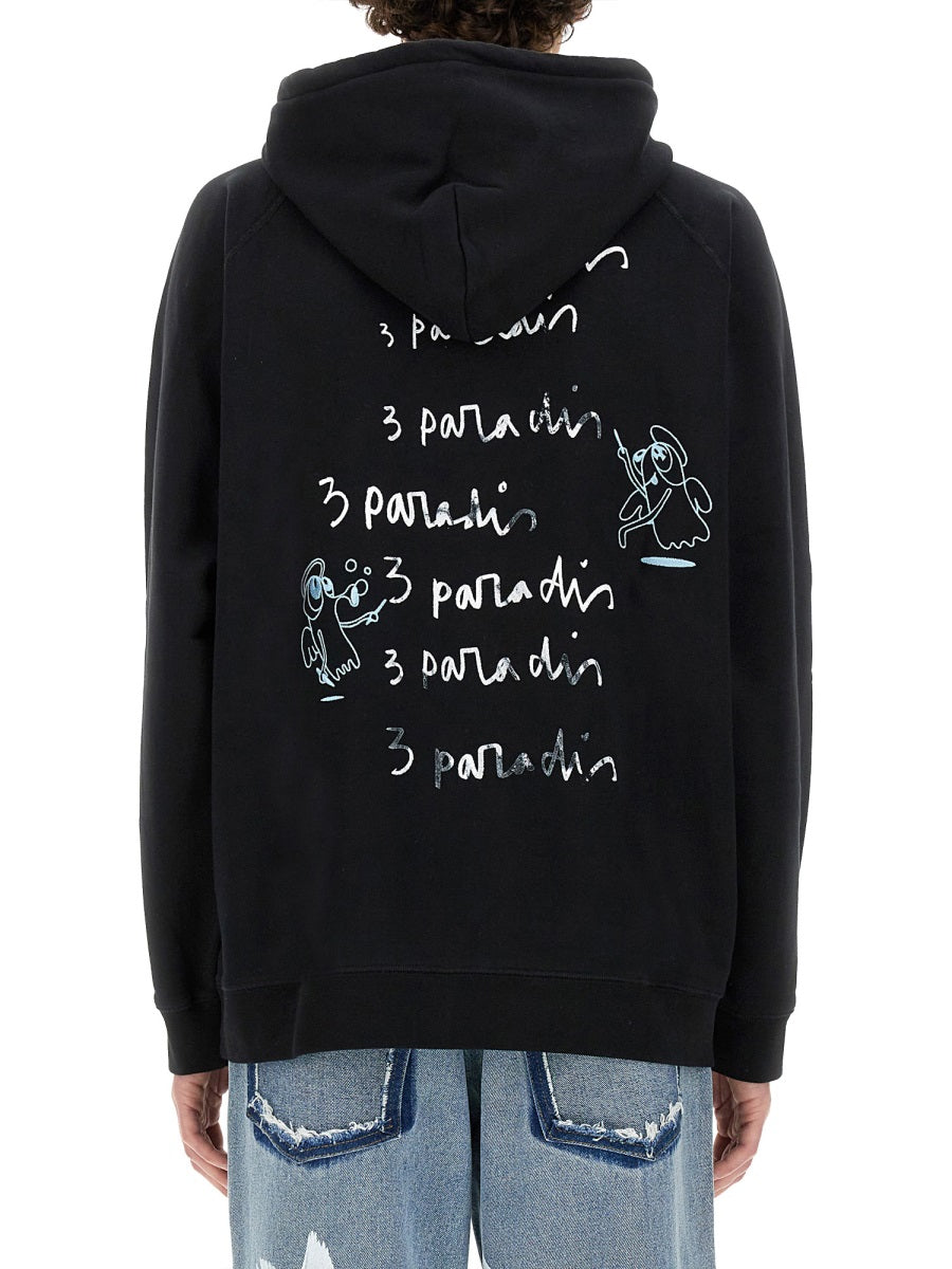 3.PARADIS Sweatshirts - Black | Wanan Luxury