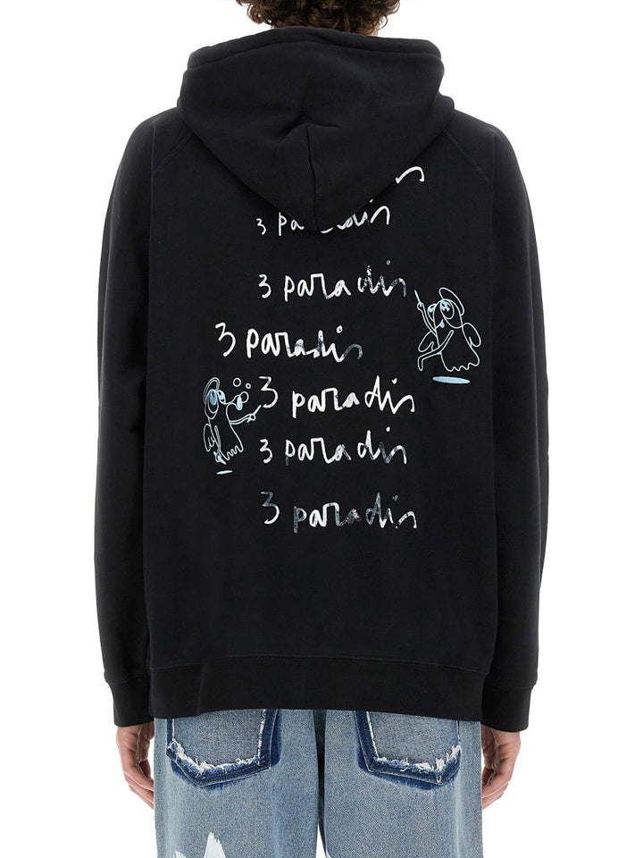 3.PARADIS Sweatshirts - Black | Wanan Luxury