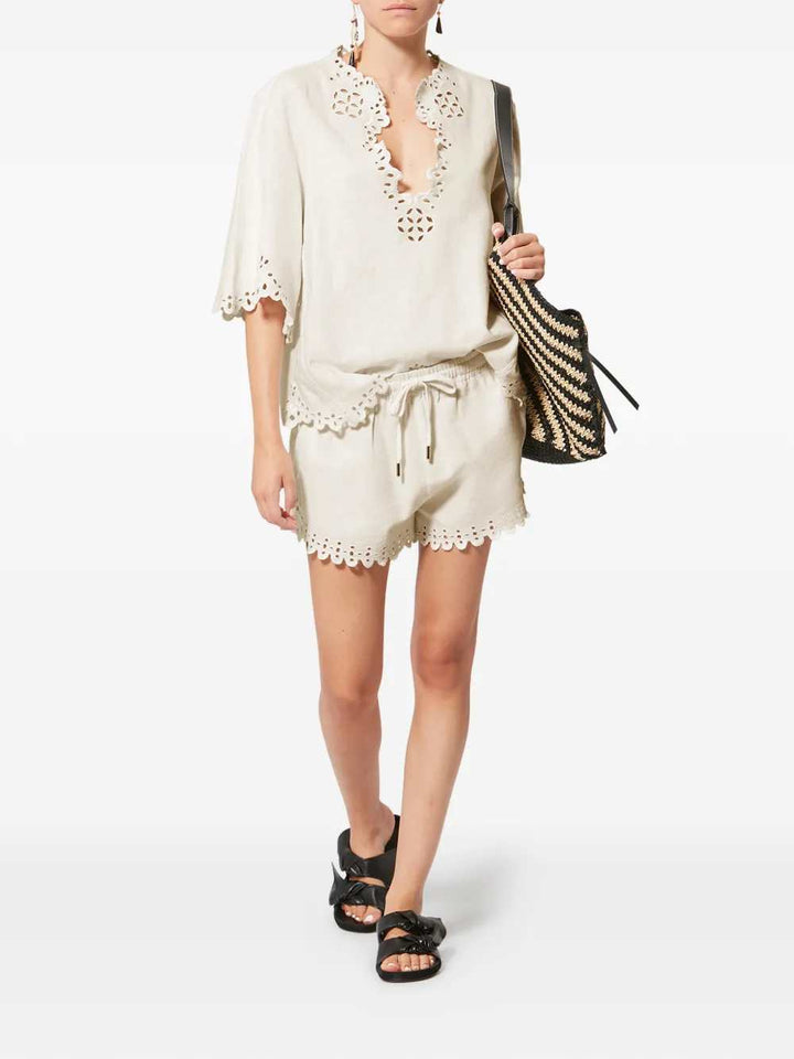 Marant ÉToile SHORTS - White | 790433f69417e6579a8169f3fa1fcad216d3a578