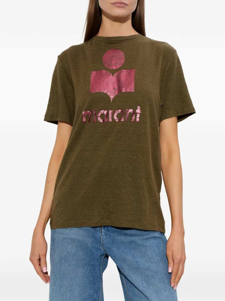 Marant ÉToile T-shirts - Pink & Purple | 19a5990e497c709a32b8a3d971aaced05665235b