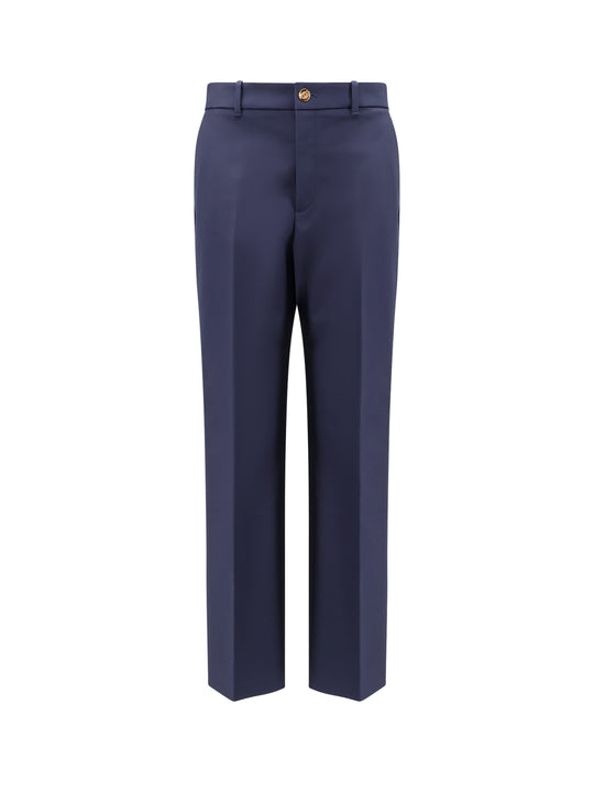 Cotton Trouser With Embroidered Logo