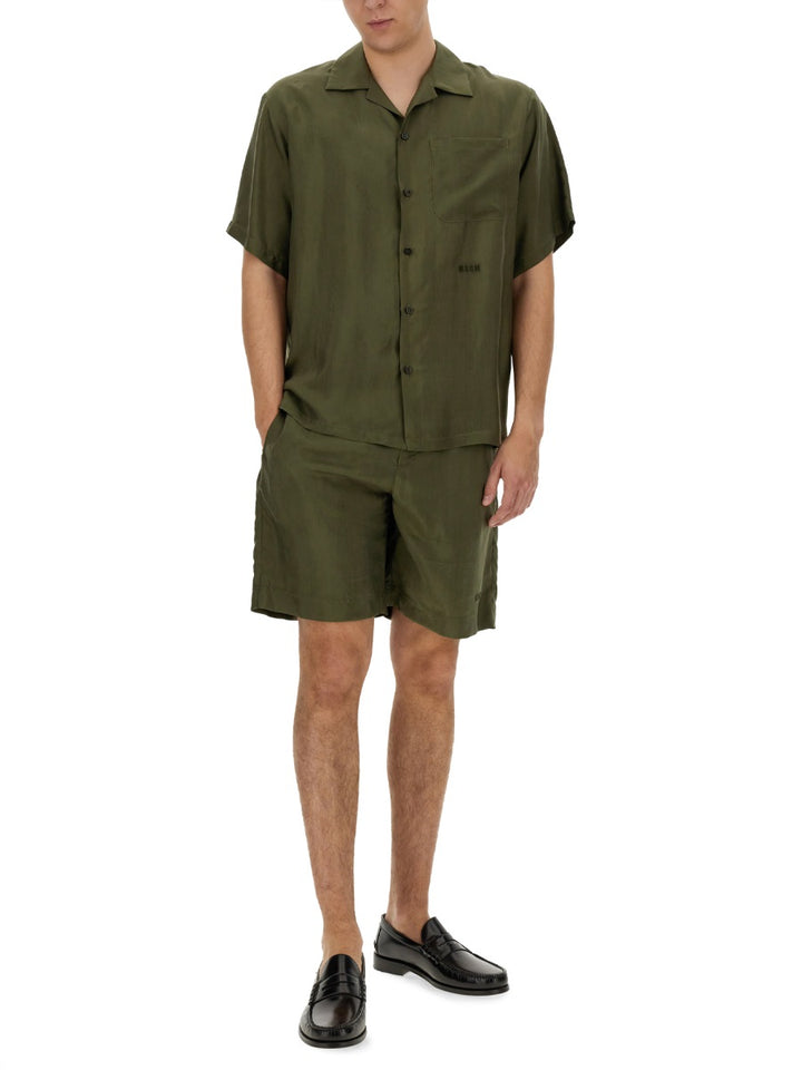 MSGM Shirts - Green | Wanan Luxury