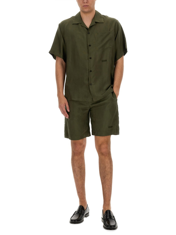 MSGM Shorts - Green | Wanan Luxury