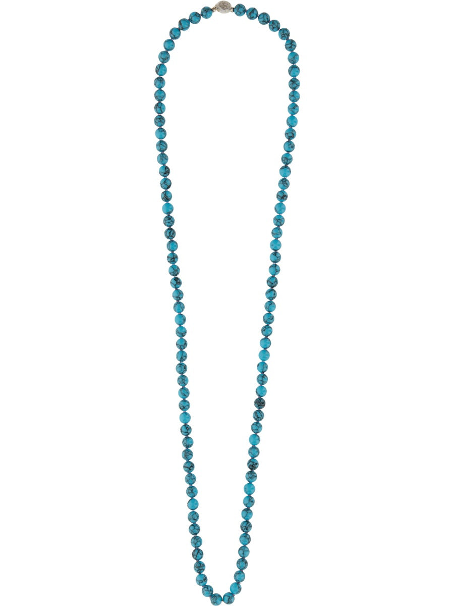 Needles Necklaces - White, Light Blue | Wanan Luxury
