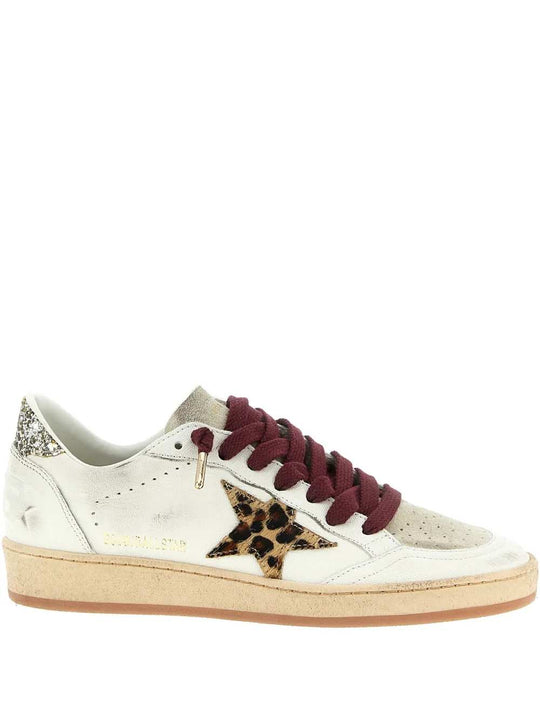 Leather Sneakers With Star Appliqué