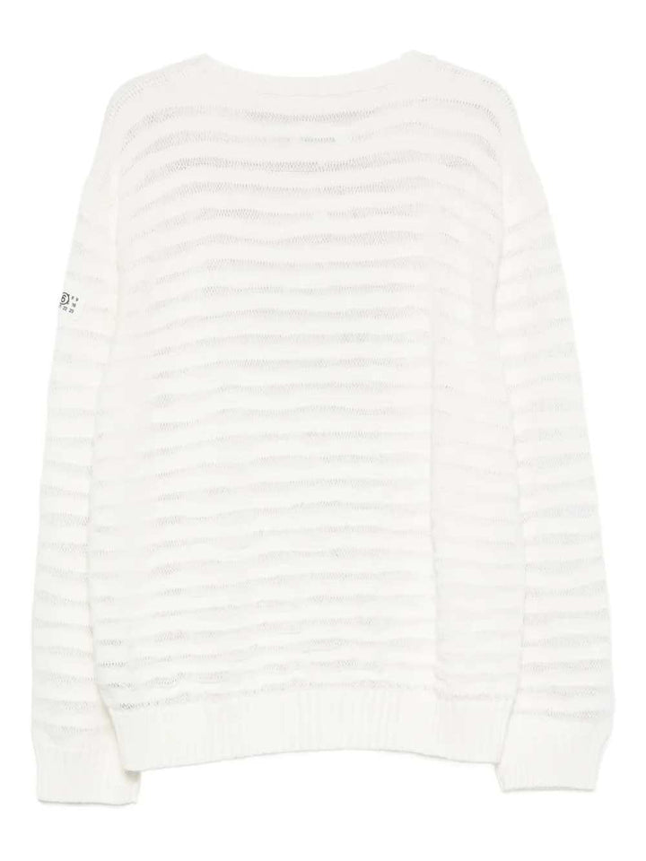 Mm6 Maison Margiela SWEATER - White | 02a9ed08d5034055cb5955dbf5a36379b898875d