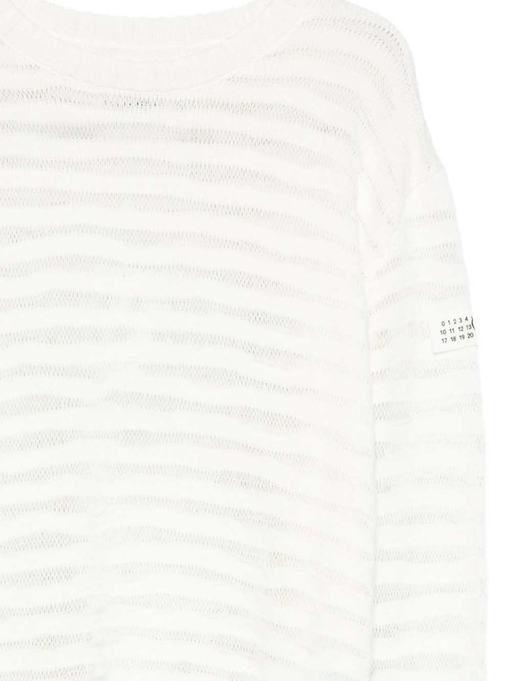 Mm6 Maison Margiela SWEATER - White | 7b5ea56fc047f7e8cf4e8d8286719ad46fcb3792