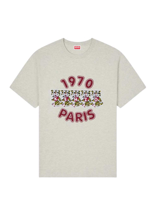 Loose-Fitting Cotton T-Shirt With "Kenzo Wild Tiger" Embroidery