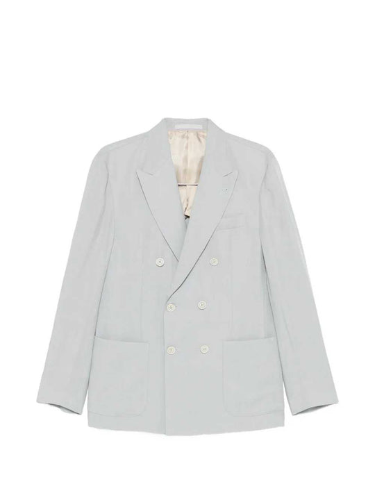 Double-Breasted Linen Suit
