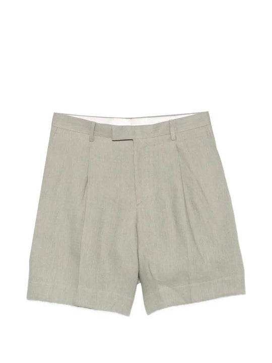 Paaramis Pleated Button-Up Shorts