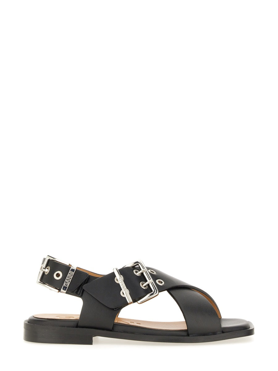 Ganni Sandals - Black | Wanan Luxury