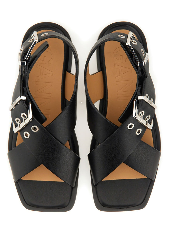 Ganni Sandals - Black | Wanan Luxury
