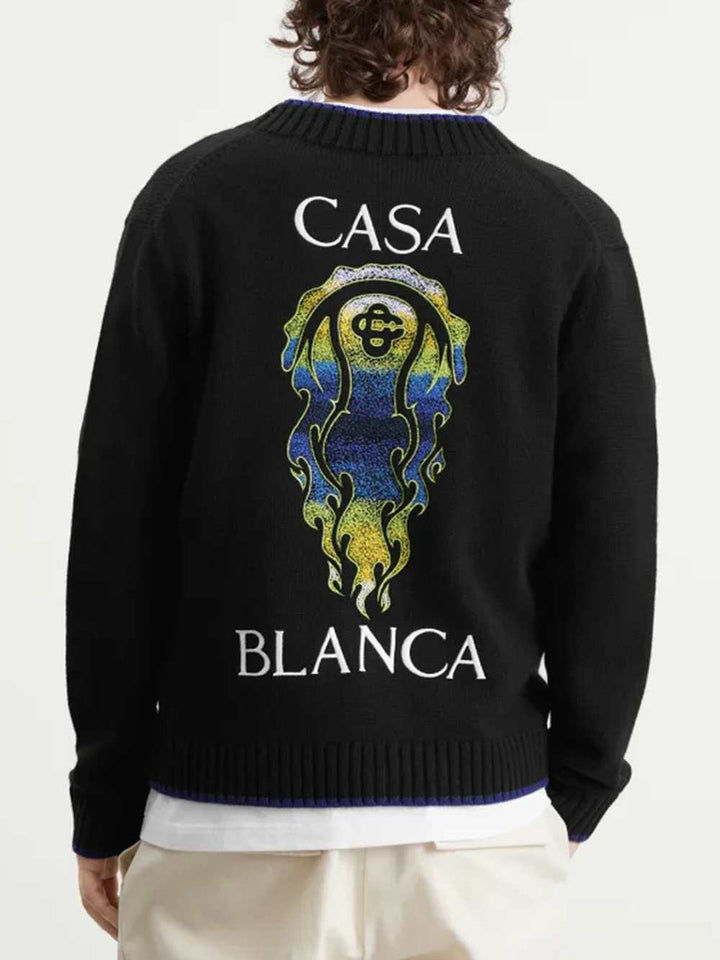 Casablanca SWEATER - Black | 1143ebc136e810e86f51f0fa7ff5f8f5be7246b7