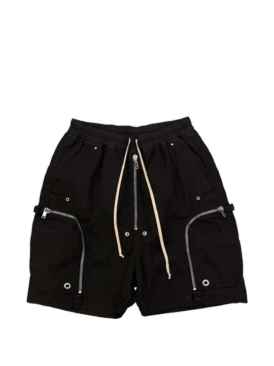 Drawstring Shorts With Bauhaus Zip Details