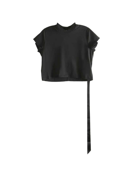 Ribbed Neckline T-Shirt