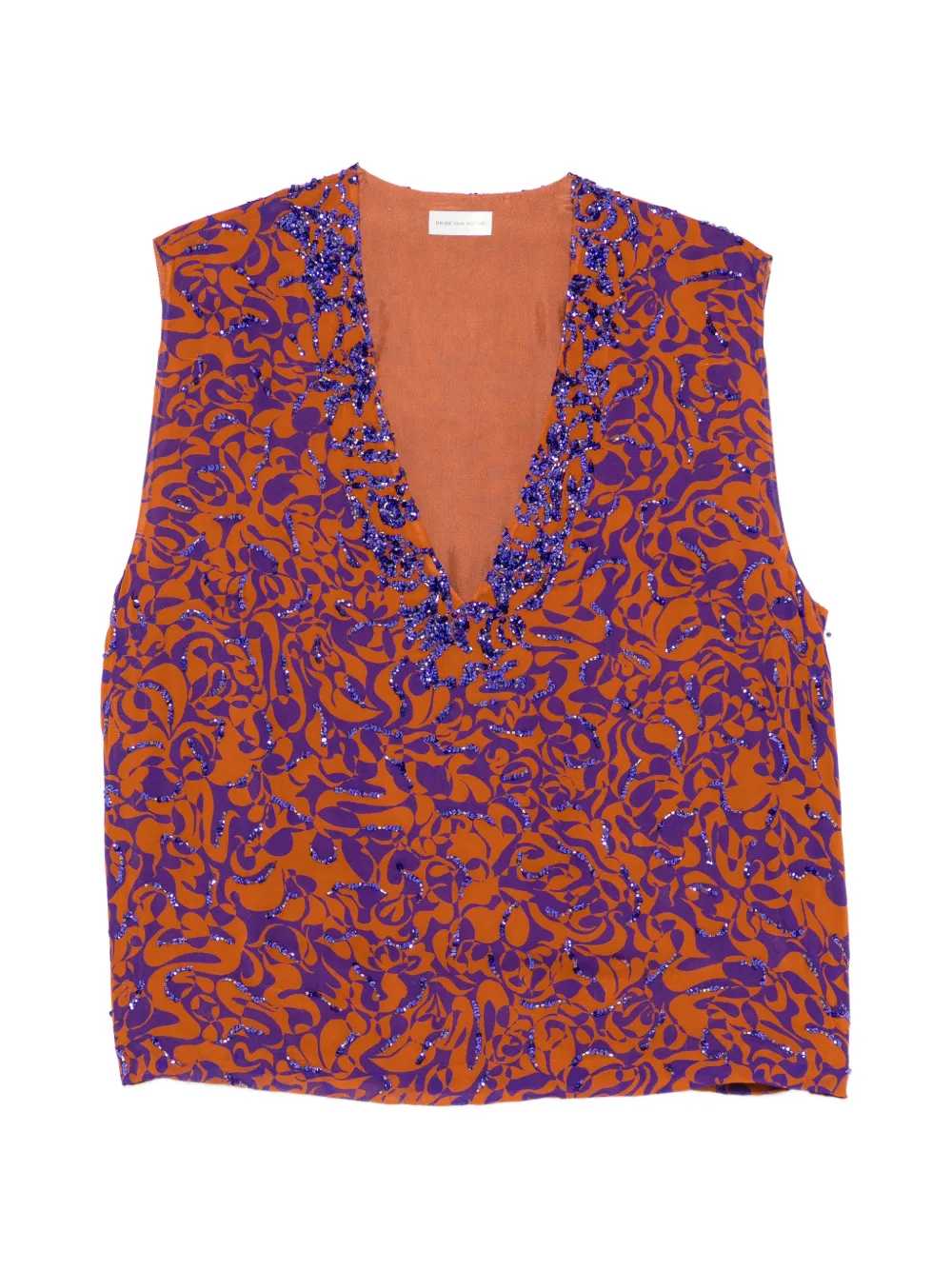 Dries Van Noten TOP - Red | 8206033acae46e53d0698389020137a69d22eabb