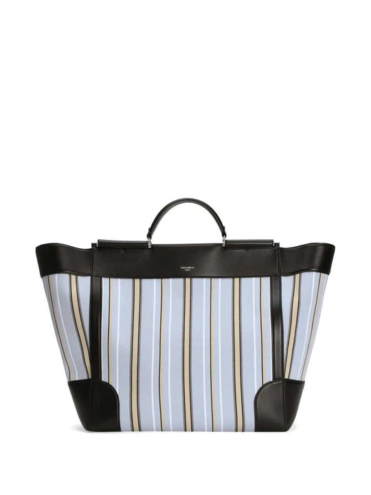 Sicilia Handbag In Striped Jacquard Fabric