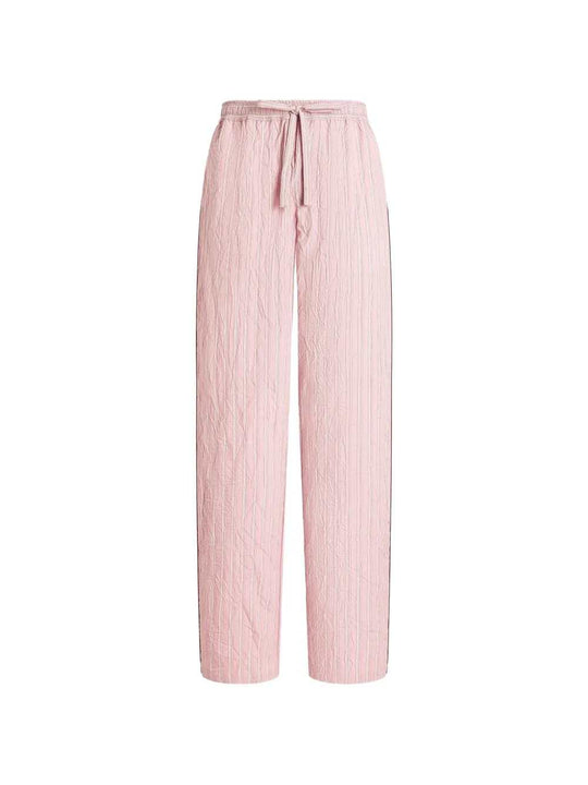 Striped Trousers With A Wrinkled Effect