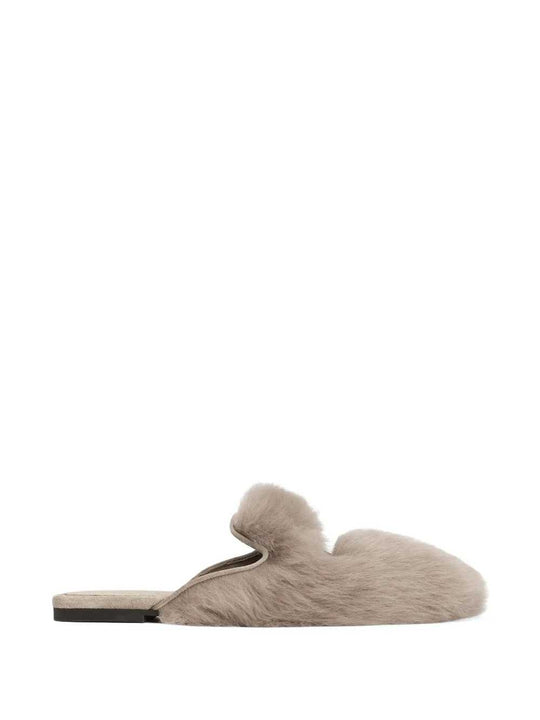 Sheepskin And Suede Slipper:
