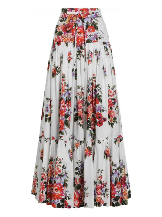 Floral Drawstring Skirt
