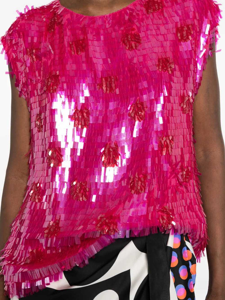 Dries Van Noten TOP - Pink & Purple | 95c05c1193d5d99d5e2211af0ed7f411dc4e2249