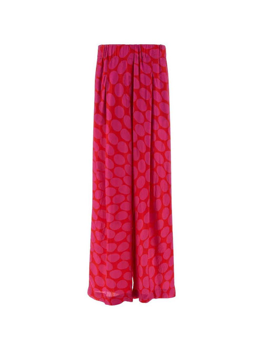Printed Pleated Trousers