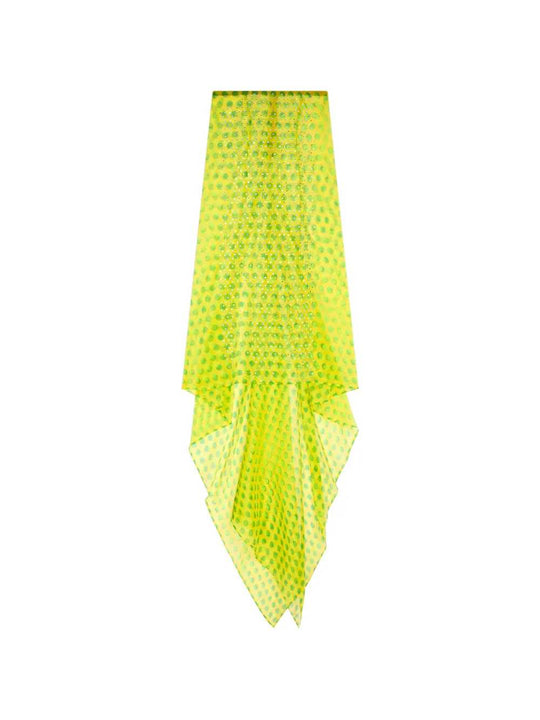 Long Silk Skirt With A Decorative Pattern